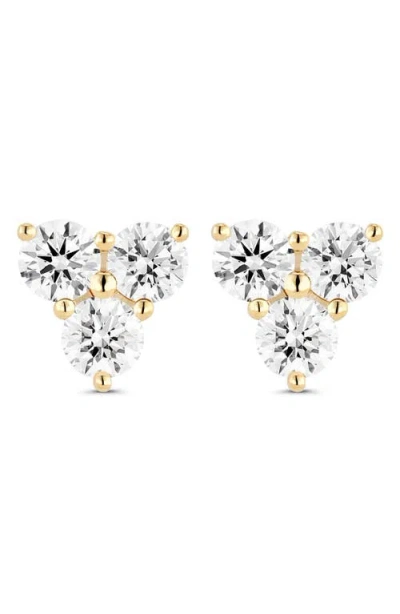 Lightbox 0.6-carat The Mini Trio Lab Grown Diamond Pendant Necklace In Yellow Gold