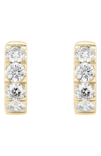 Lightbox 0.8-carat The Small Pavé Lab Grown Huggie Hoop Earrings In Yellow Gold