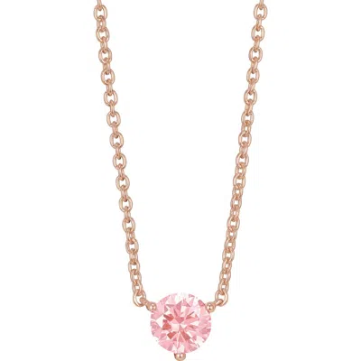 Lightbox 1-carat Lab Grown Diamond Necklace In Pink/14k Rose Gold