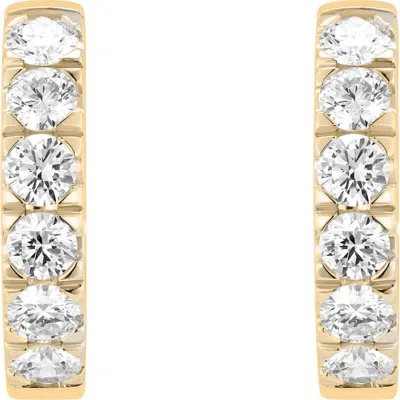 Lightbox 1.2-carat Lab Grown Diamond Huggie Hoop Earrings In Gold