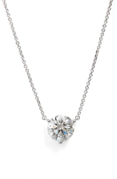 Lightbox 1.5-carat Lab Grown Diamond Pendant Necklace In White/14k White Gold