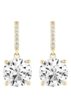 Lightbox 4-carat The Round Brilliant Solitaire Lab Grown Diamond Drop Earrings In Gold