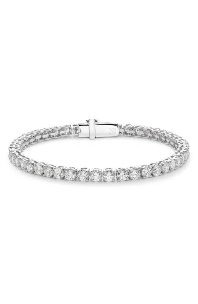 Lightbox 7.2-carat Lab Grown Diamond Tennis Bracelet In White/14w
