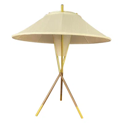Pre-owned Lightolier 1950's Gerald Thurston  Tripod Lamp In Sand