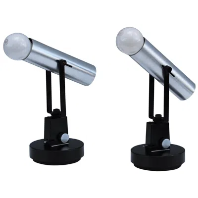 Pre-owned Lightolier 1960s Swivel Table Lamps By  In Black
