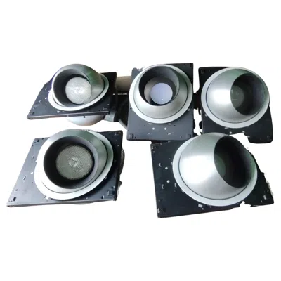 Pre-owned Lightolier 5 Pieces Mid Century Modern Recessed Aluminum Eyeball Lighting By  In Black