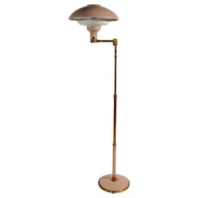 Pre-owned Lightolier Adjustable Floor Lamp By Gerald Thurston For  In Brown
