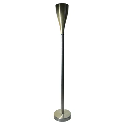Pre-owned Lightolier Aluminum Torchiere Floor Lamp Attributed To Pietro Chiesa In Clear