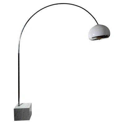 Pre-owned Lightolier Arco Floor Lamp By Harvey Guzzini In Transparent