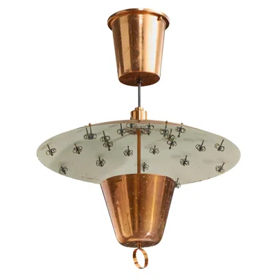 Pre-owned Lightolier Attribution, Pendant Light, Copper, Usa, 1950s In Sand