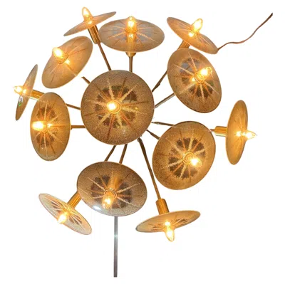 Pre-owned Lightolier Classic Modernist "dandelion" Chandelier By Gerald Thurston For  In Brown