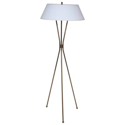 Pre-owned Lightolier Gerald Thurston For  Brass Tripod Floor Lamp, 1950s In Transparent