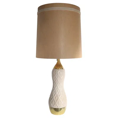 Pre-owned Lightolier Gerald Thurston For  Ceramic Table Lamp, Ca. 1950/ 1960's In Brown