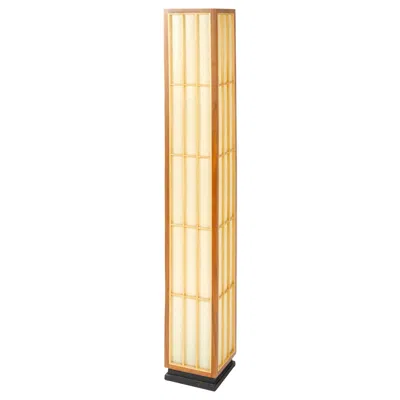 Pre-owned Lightolier Japanese Style Grid Floor Lamp For , 1970's In Brown