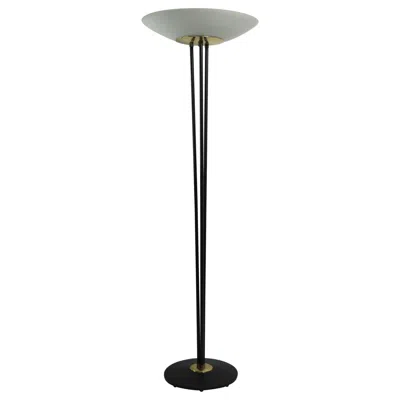 Pre-owned Lightolier Mid Century Thurston For  Torchiere In Black