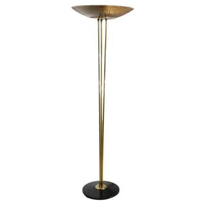Pre-owned Lightolier Mid Century Uplight Torchiere By Gerald Thurston And Carl Moser For  In Brown