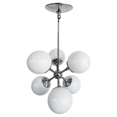 Pre-owned Lightolier Mid-century Atomic Sputnik Pendant Chandelier In Transparent