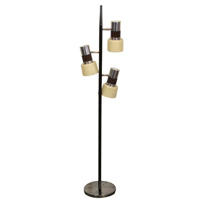 Pre-owned Lightolier Mid-century Modern Three Head Lamp Attr. Gerald Thurston For  In Black