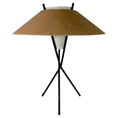 Pre-owned Lightolier Midcentury Tri Pod Table Lamp By Gerald Thurston For  C 1950s In Brown