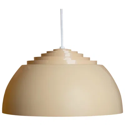 Pre-owned Lightolier Midcentury Vintage Louvered  Pendant Light In Sand