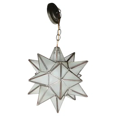 Pre-owned Lightolier Moravian Star Pendant Chandelier In Transparent