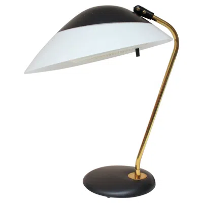 Pre-owned Lightolier Vintage Enameled Metal And Brass Table Lamp By Gerald Thurston For  In Transparent