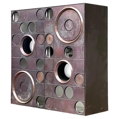 Pre-owned Lightolier Vintage  Brutalist Block Light Box In Transparent