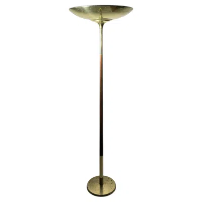 Pre-owned Lightolier Vintage  Torchiere / Torchere Floor Lamp By Gerald Thurston In Brown