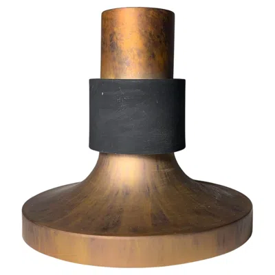 Pre-owned Lightolier Vintage Patinated Copper Pendant In Brown