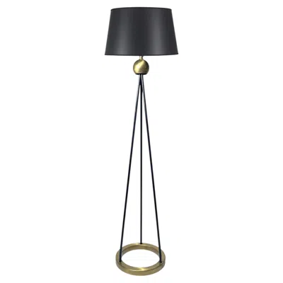 Pre-owned Lightolier Vintage Tripod Form Floor Lamp By Robert Bulmore In Black