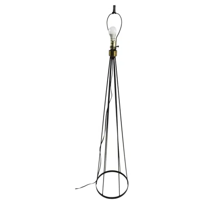 Pre-owned Lightolier Wrought Iron Floor Lamp Att. To Thurston In Black