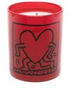 LIGNE BLANCHE KEITH HARING RUNNING HEART CANDLE