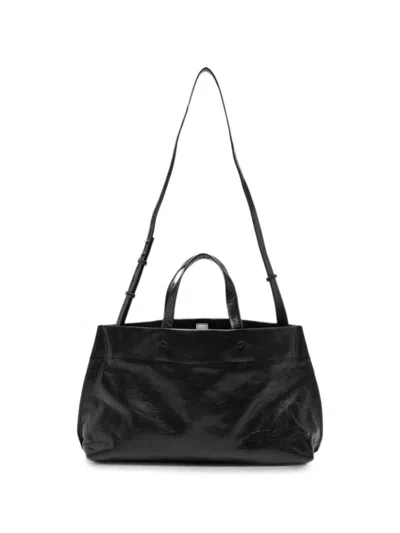 Lihann George Elli Leather Tote Bag In Black
