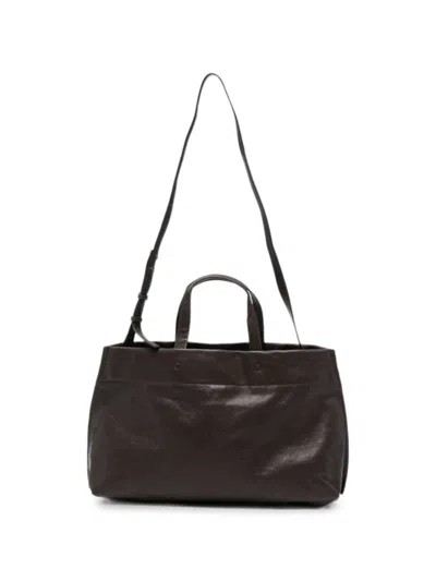 Lihann George Elli Leather Tote Bag In Brown