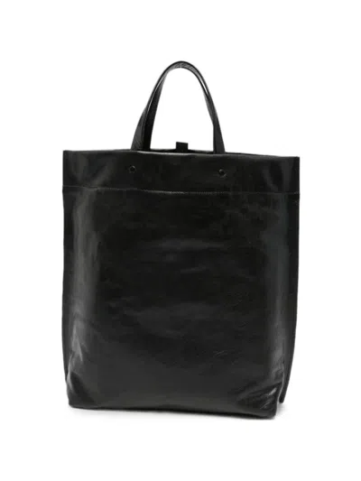 Lihann George Jani Leather Tote Bag In Black