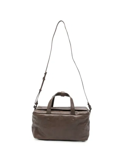 Lihann George Lili Leather Tote Bag In Bordeaux