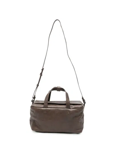 Lihann George Lili Leather Tote Bag In Burgundy