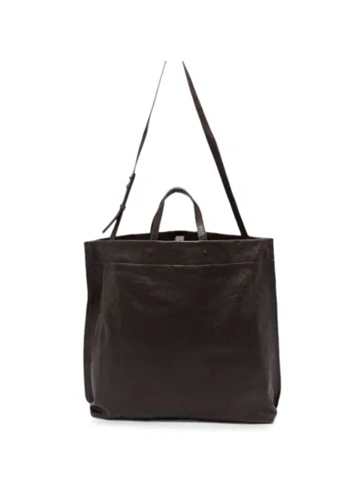 Lihann George Matti Leather Tote Bag In Brown