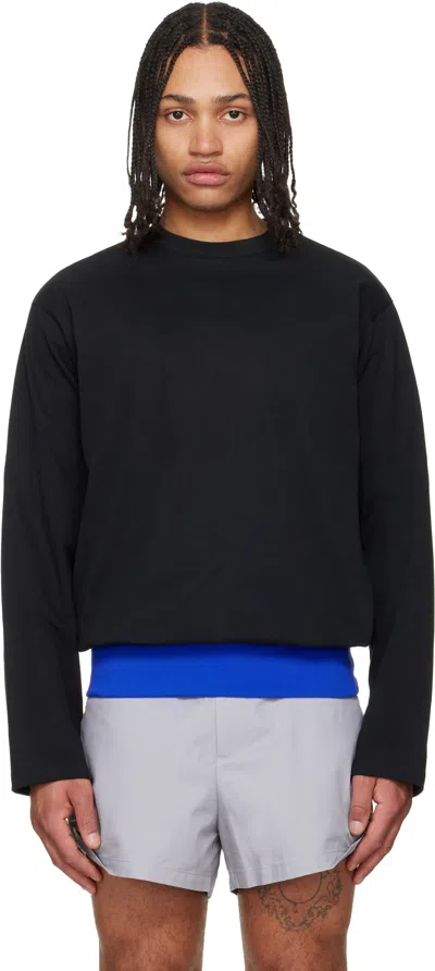 Lii Black Contrast Waistband T-shirt