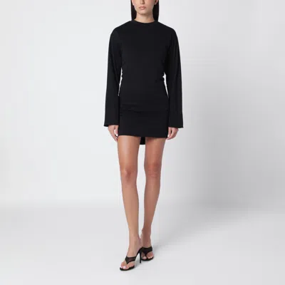 Lii Black Cotton Mini Dress
