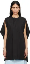 Lii Black Double-faced Wide Back Vest In Black
