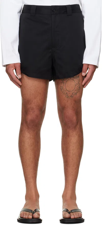 Lii Black Rolled-hem Shorts