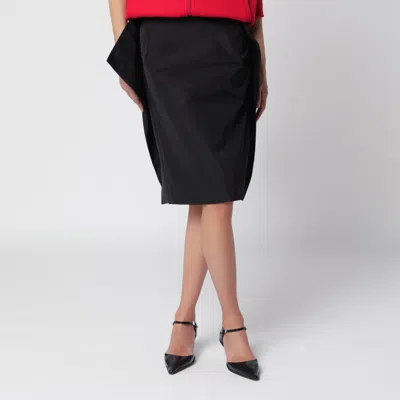 Lii Black/mint Green Asymmetric Skirt
