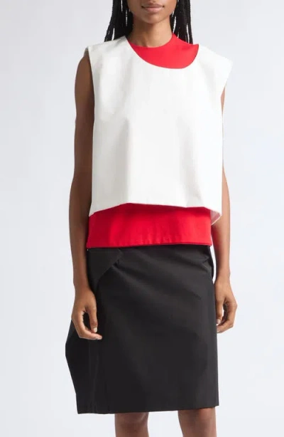 Lii Double Layer Top In White