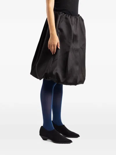 Lii Gathered Midi Skirt In Black