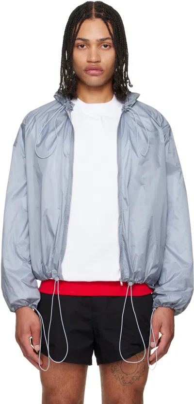Lii Gray Light-weight Cord Jacket In Blue