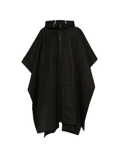 Lii Hooded Zip-up Coat In Black