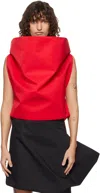 Lii Red Extended Cone Top In Red