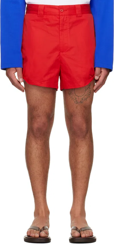 Lii Red Rolled-hem Shorts
