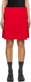 Lii Red Square Miniskirt In Red